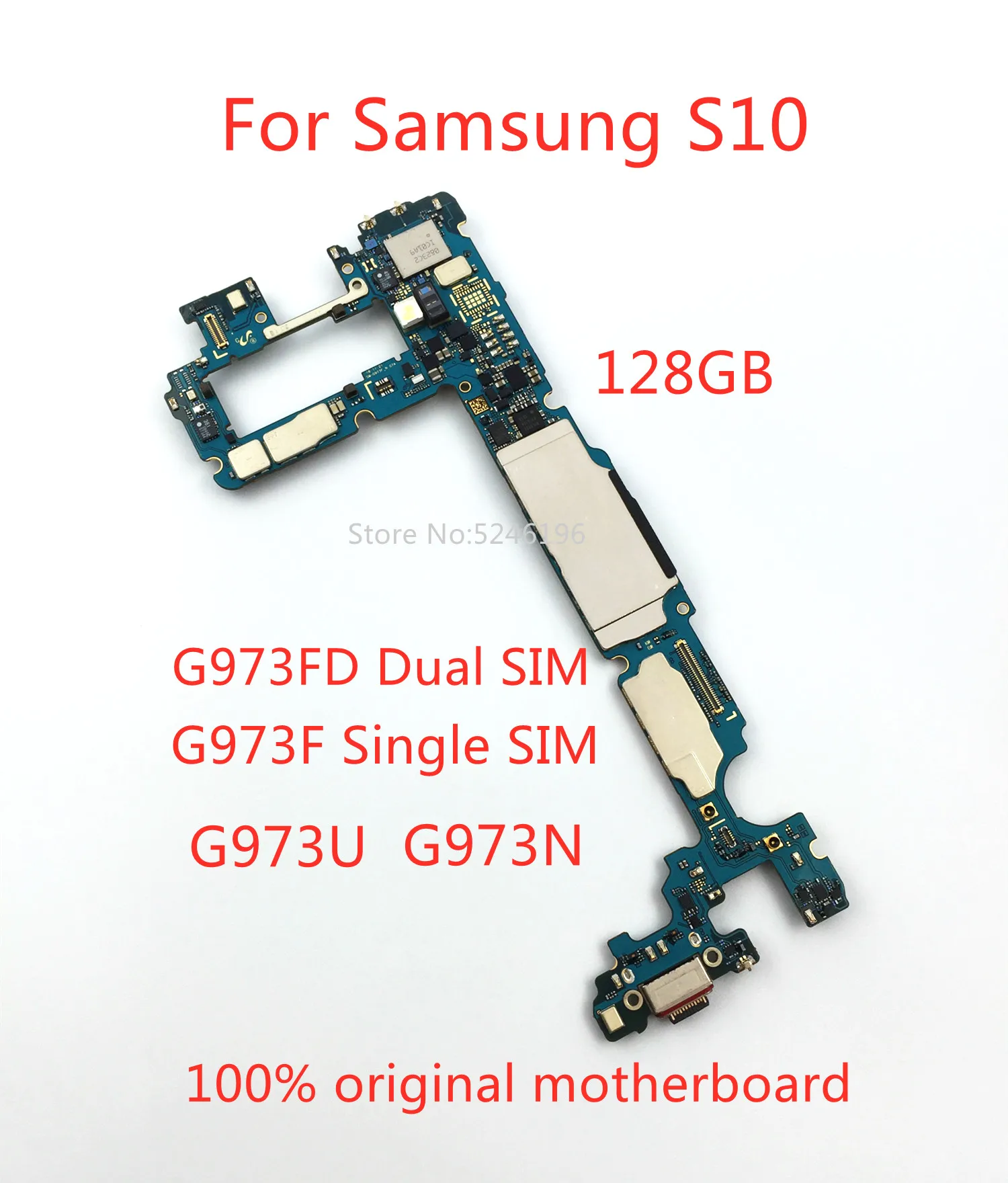 1 шт. для Samsung Galaxy S10 G973F SM-G973F SM-G973F/DS G973U SM-G973U 100% оригинальная разблокированная материнская плата