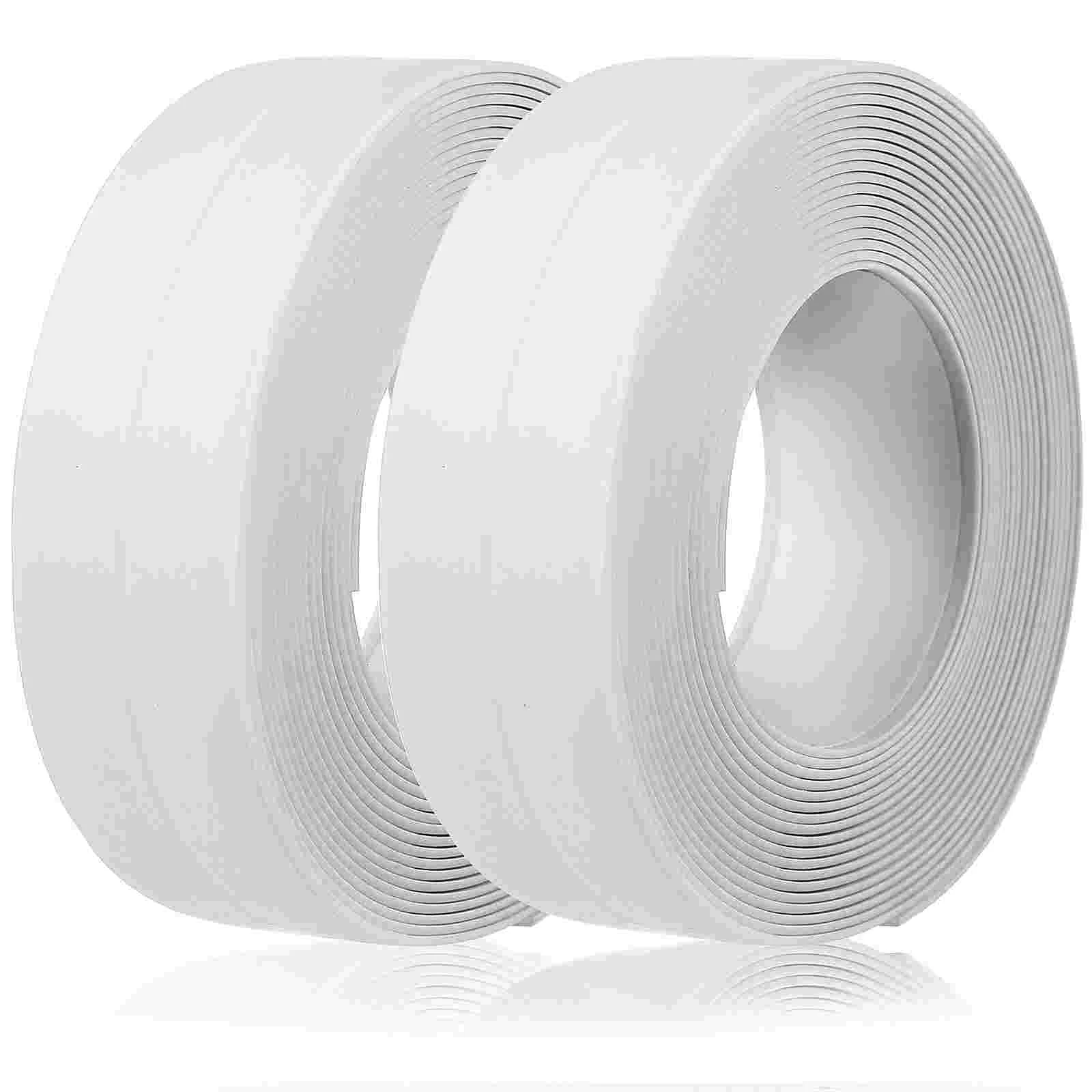 

2 Rolls Waterproof Sealant Self Adhesive Caulk Strip Toilet Sealer Around Tape Caulking Pvc Base Professional Seam Strips