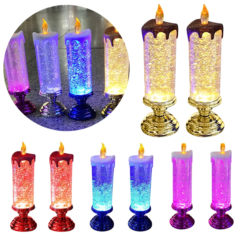 

LED Candle Lights Flameless Candle Light LED Souvenir Art Lights USB Charging Christmas Atmosphere Decorations Lightings