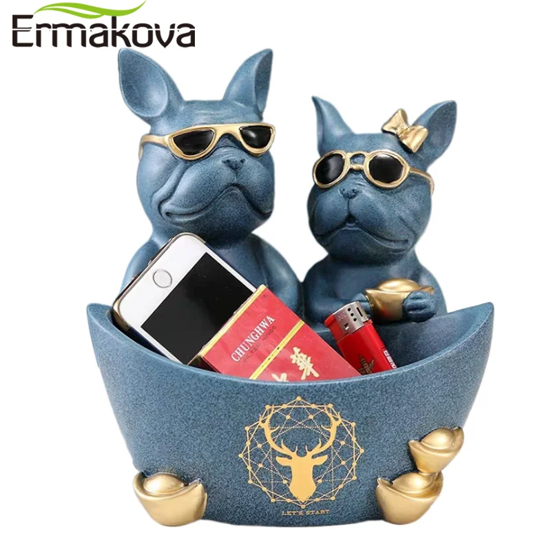 ERMAKOVA креативная полимерная статуя возлюбленного бульдога собаки Скульптура
