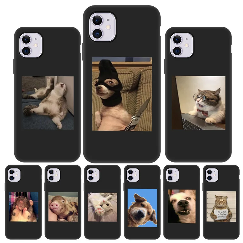 

Cute Funny Animal Phone Case For iPhone 13 12 11 Pro Max Xs Max Xr X 7 8 6s Plus SE 2020 12 Mini Soft Shockproof Back Cover