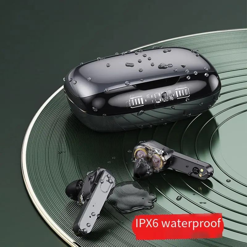 

T33-2 TWS Беспроводная Bluetooth-гарнитура с двойным движущимся динамиком, умный сенсорный экран, ультра-долгий режим ожидания, спортивная водонепр...