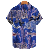 unisex 2022 summer hawaiian shirt men 3d tiger pattern short sleeve loose breathable top 5xl animal print shirts men women