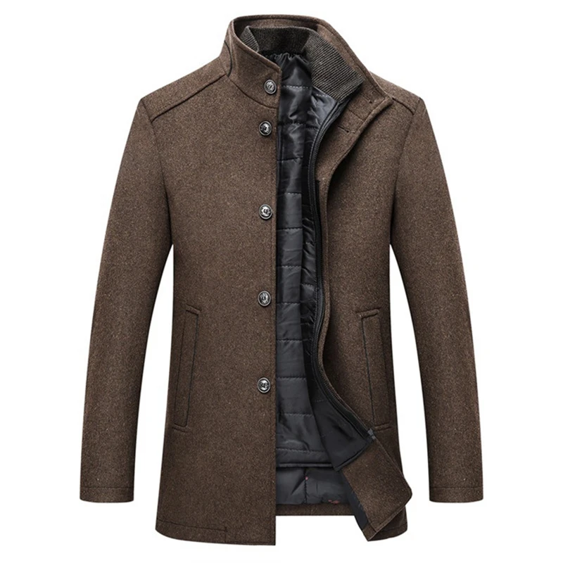 

New 2023 Men Brand Winter Warm Jacket Parkas Coat Men Fashion Autumn Clothing Windproof Woolen Slim Adjustable Vest Parkas Male