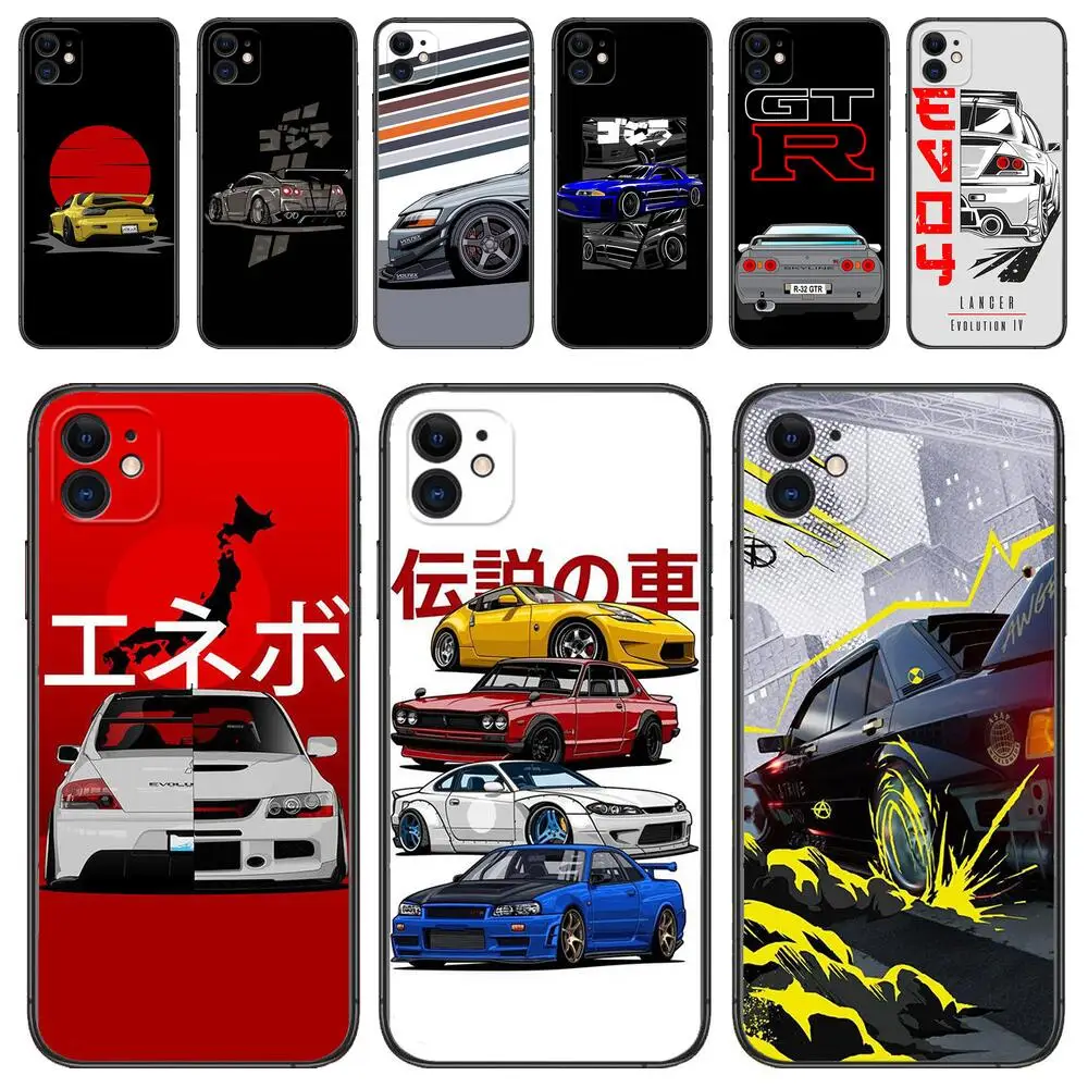 Japan JDM Nissan Sports Car Phone Case For Apple IPhone 13 12 11 14 Pro Max Mini XR X XS  Max 6S 6 7 8 Plus SE 2020 Gift Cover