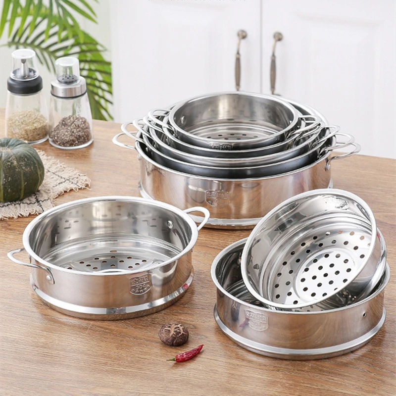 304 Stainless Steel Food Steamer for Dumplings with Double E