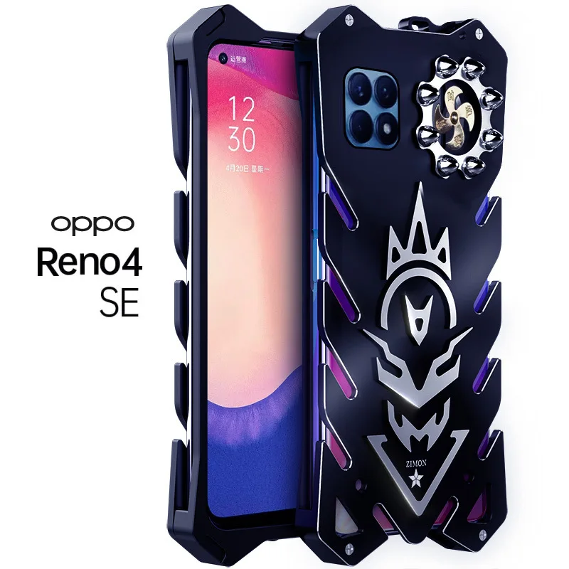 

Dropshipping Metal Steel Machinery For Oppo Reno4 Se Aviation Armor For Reno4 Se Realme X7 Pro CASE Cover