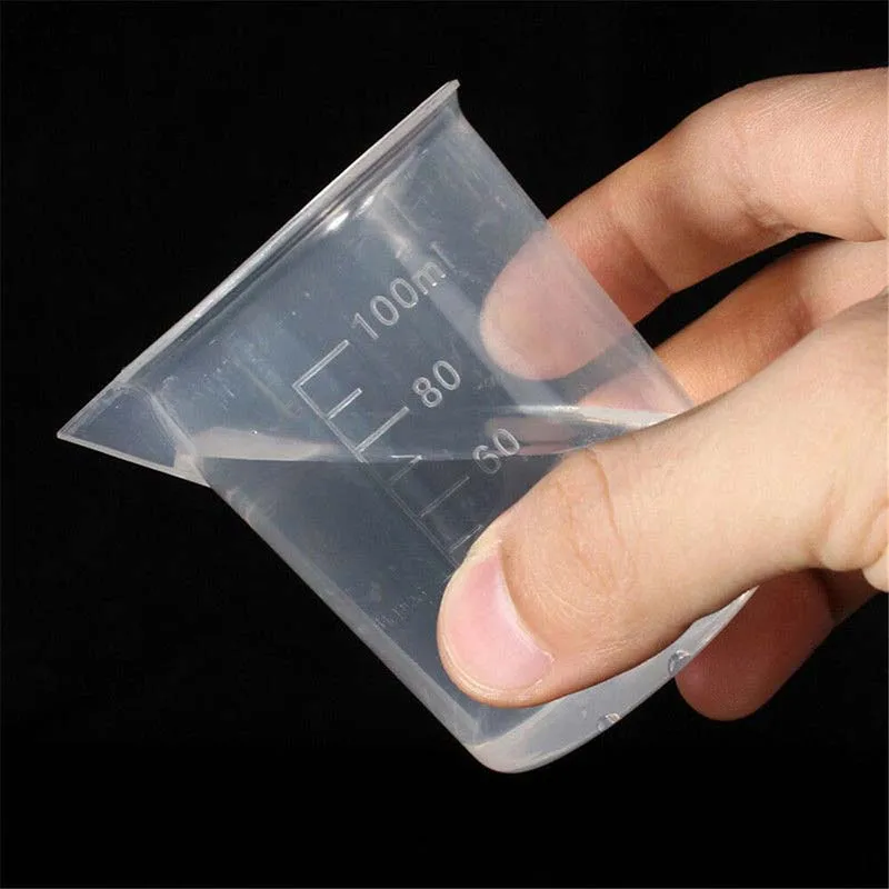 

2/10Pcs 100ml Measuring Cup Transparent Plastic Spoons For Kitchens Laboratories used in kitchens or laboratories Measuring Cups
