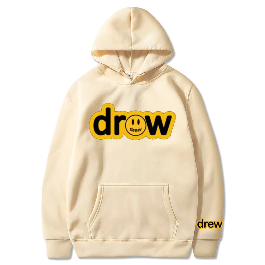 

Hot Sale Men's Brand Hoodies High Quality Sweatshirts New Drew House Justin Bieber Hoodie Homme Fall Winter Jacket Casual Hoody