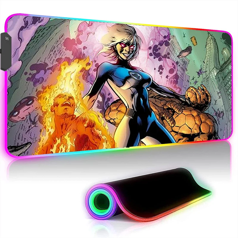 

Расширенный коврик для компьютерной мыши, игровой коврик для мыши с RGB светодиодный, фантастические аксессуары для четырех ПК, коврик для но...