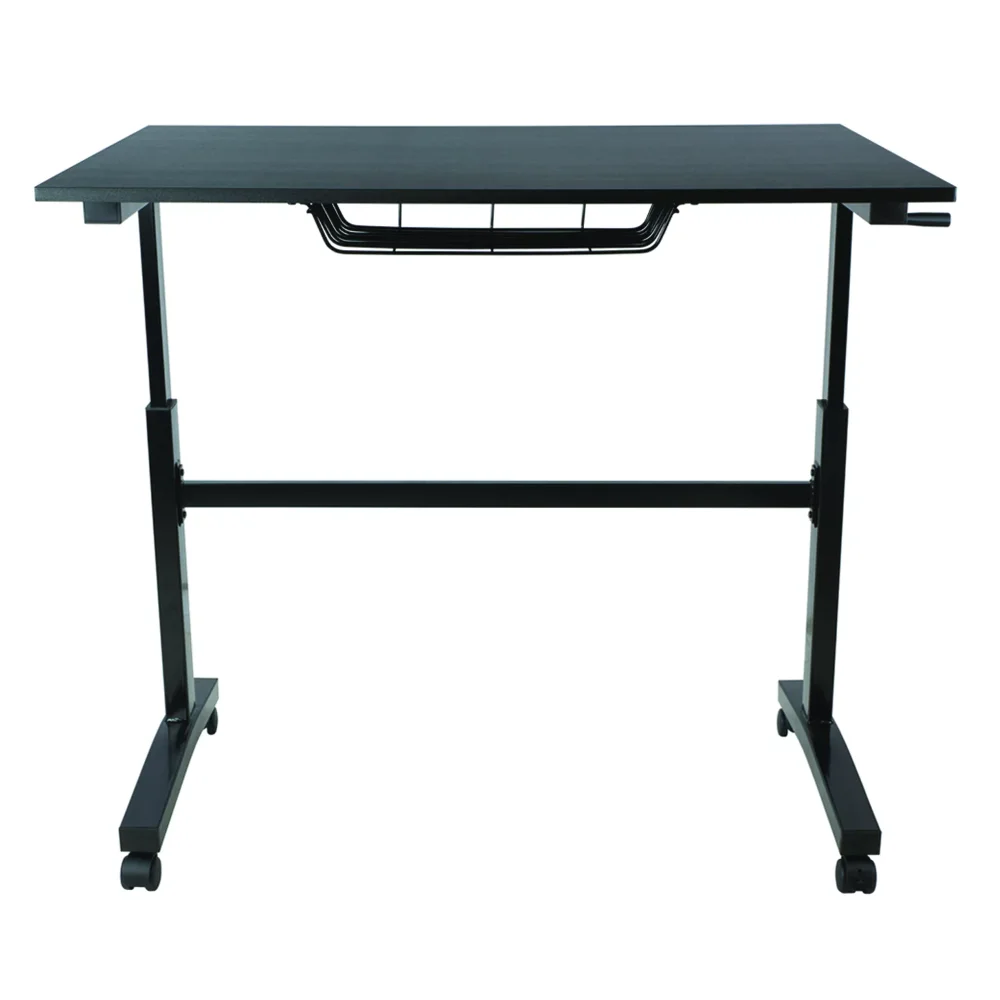 

Atlantic 28-41" Height Adjustable Desk - Sit or Stand, with Rolling Casters, Black