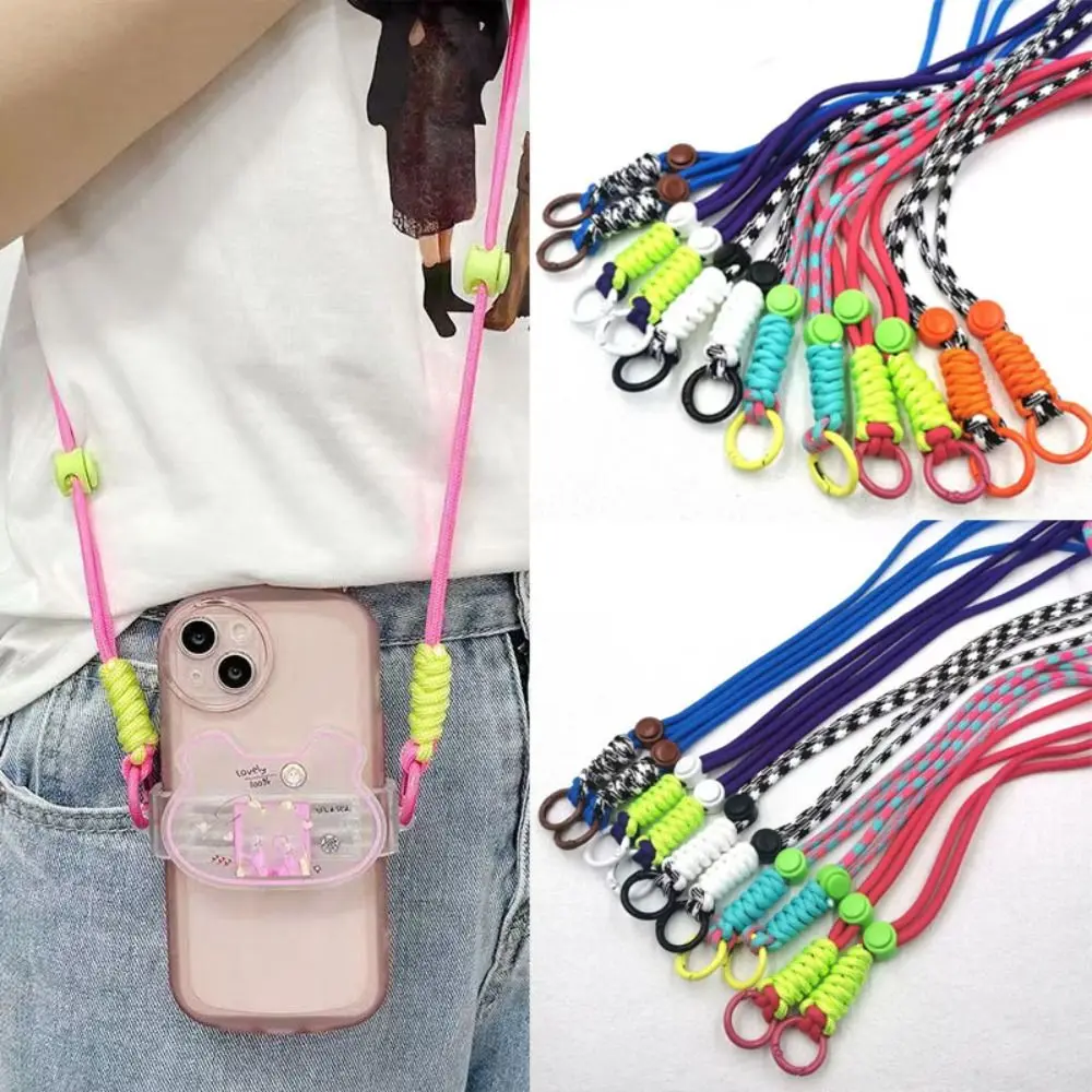 2pcs High Strength Paracord Keychain Lanyard New 9 Colors Self-Defense Parachute Cord Backpack Key Ring Outdoor Tool