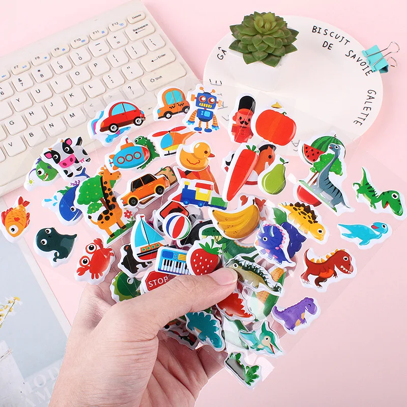 

Children's Cartoon Three-dimensional Stickers Puzzle Early Education Kindergarten Reward Bubble Stickers KTTZ199