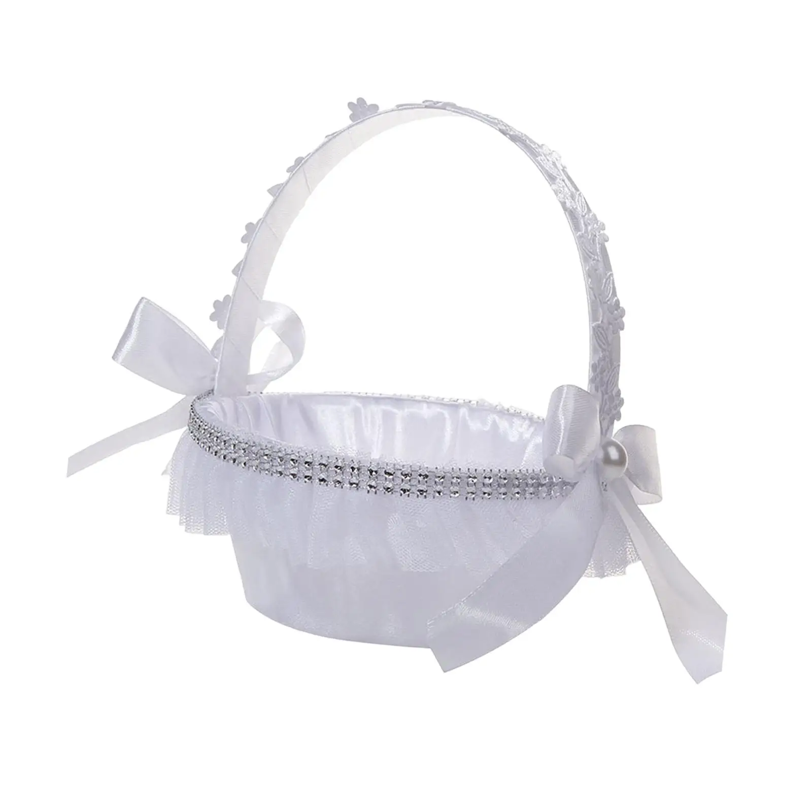 

Элегантная Свадебная корзина для цветов с ручкой контейнер для фруктов конфет символ любви для свадебной вечеринки выпускного банкета Дек...