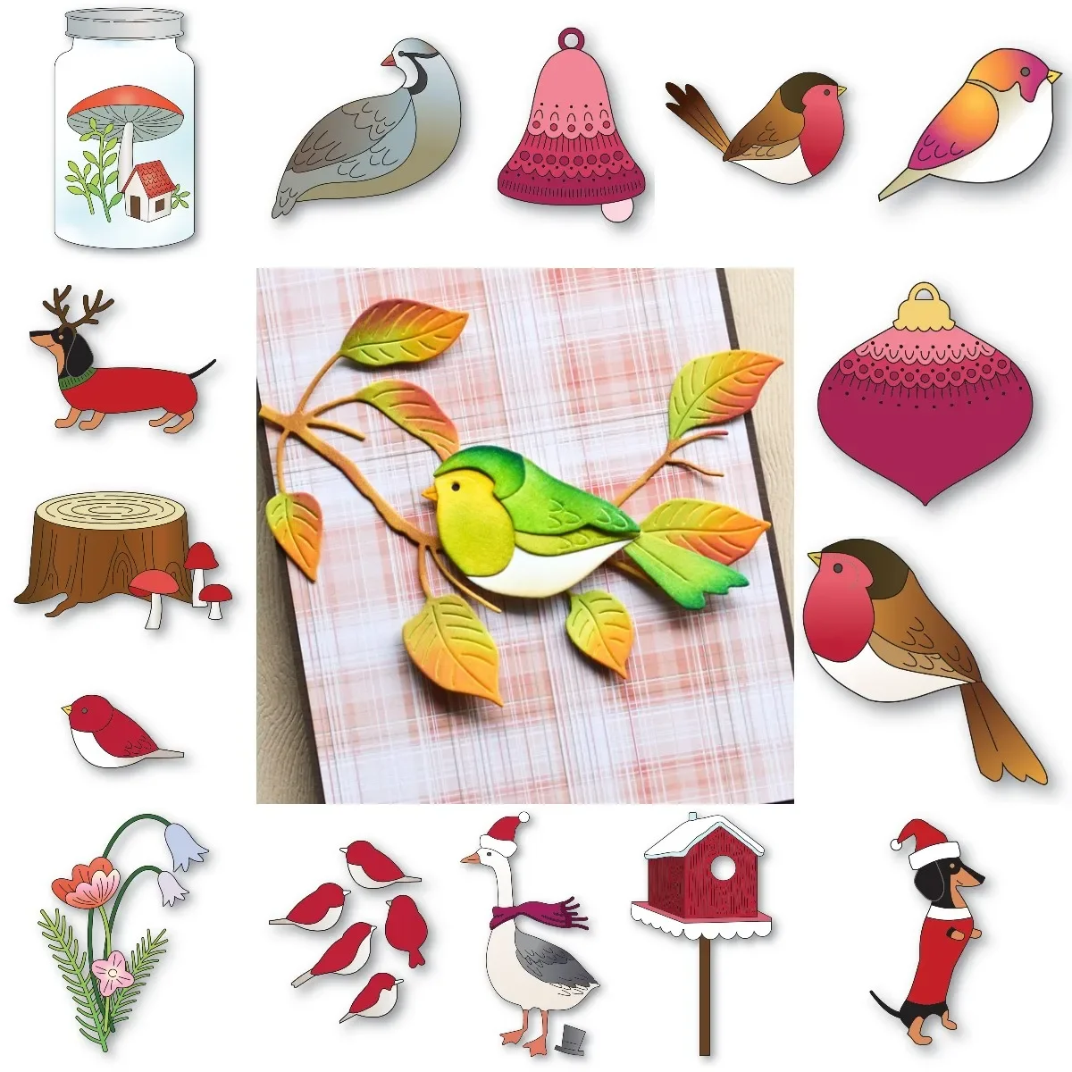 Коттедж Террариум падуба и ветки 2024 октября Новые штампы фотоальбом для