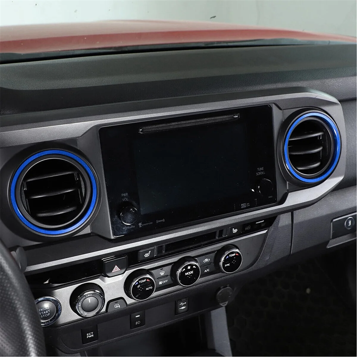 4 шт. синие автомобильные вентиляционные кольца для Toyota Tacoma 2016-2023