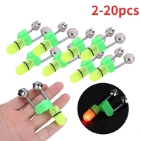night fishing rod tip clip bells alarms lightweight night light twin bells ring fishing bait alarm tackle fishing accessories