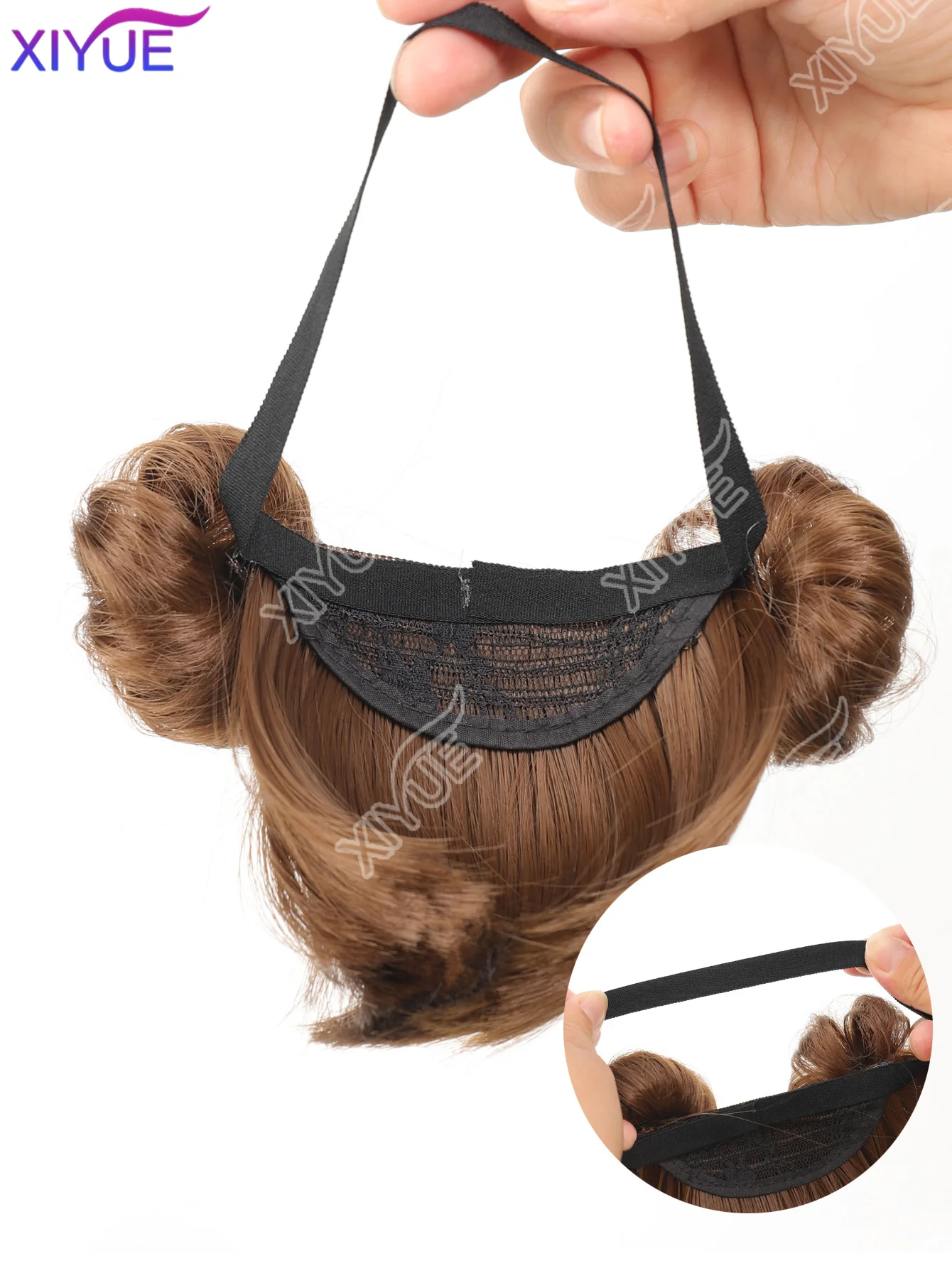 Фото Детская повязка для волос с челкой XIYUE, аксессуары для волос для детей, аксессуары для фотосессии на первый день рождения малыша, подарок №5