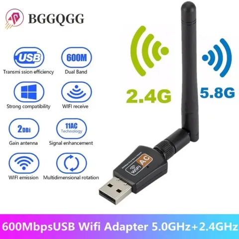 BGGQGG двухдиапазонный Wi-Fi адаптер 600 Mbps