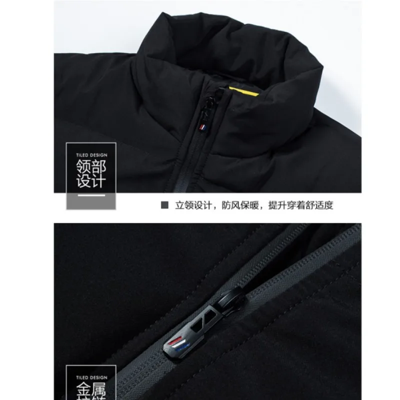 Autumn and winter new men's pure cotton stand-up collar brand jacket men's casual warm fashion street style jacket