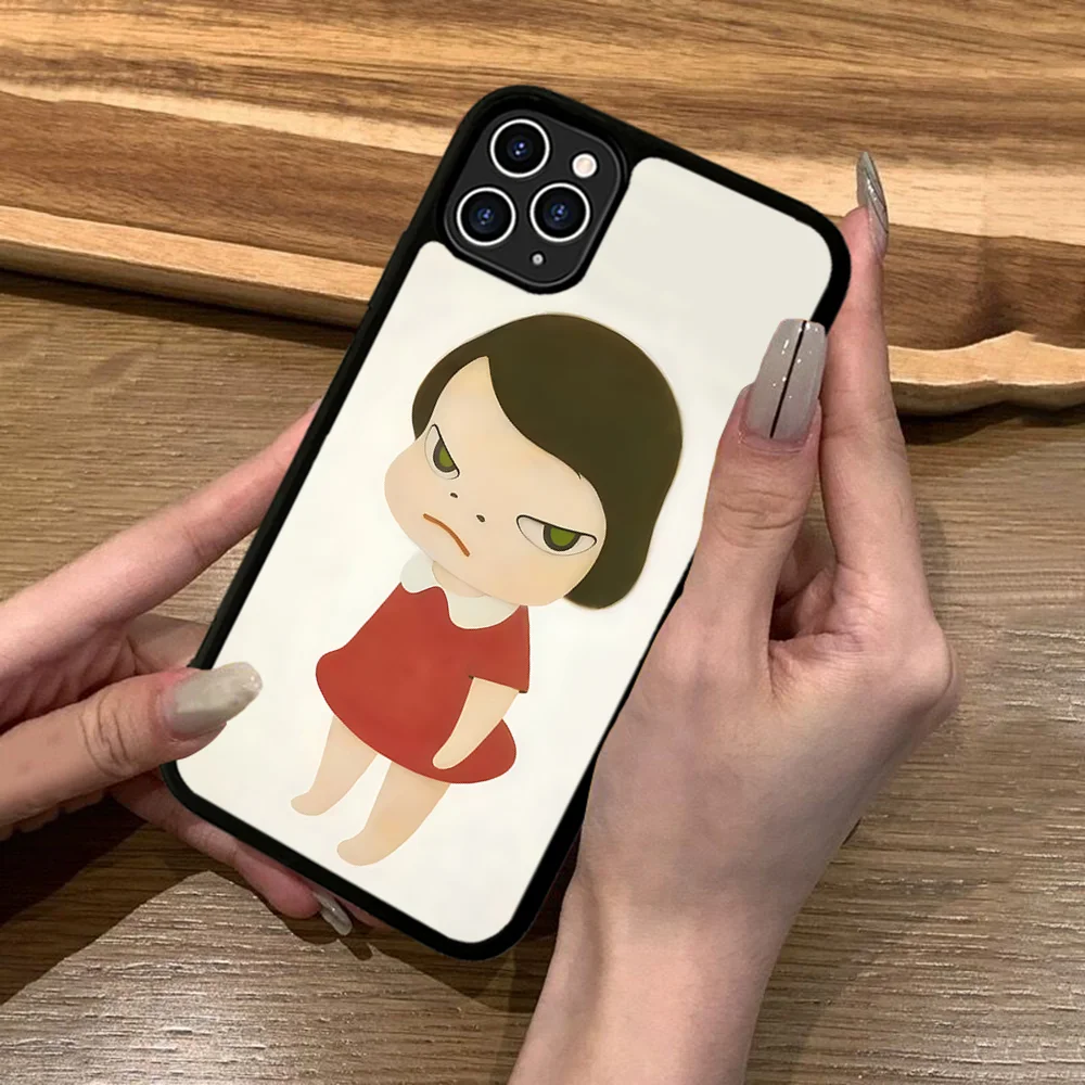 Yoshitomo Nara чехол для телефона силиконовый ПК + ТПУ IPhone 11 12 13 14 15 16 Plus Pro Max