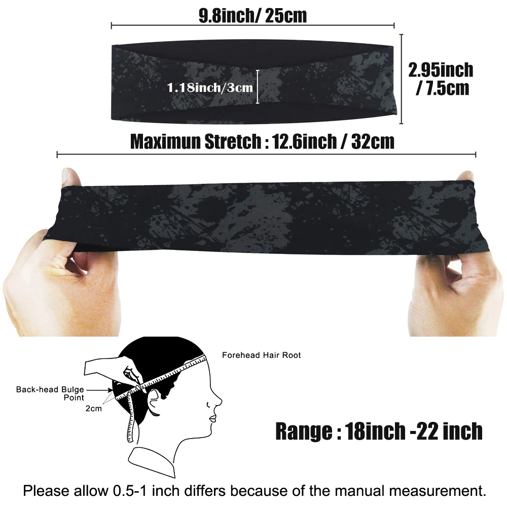 Повязка на голову спортивный Напульсник для занятий спортом эластичная бега