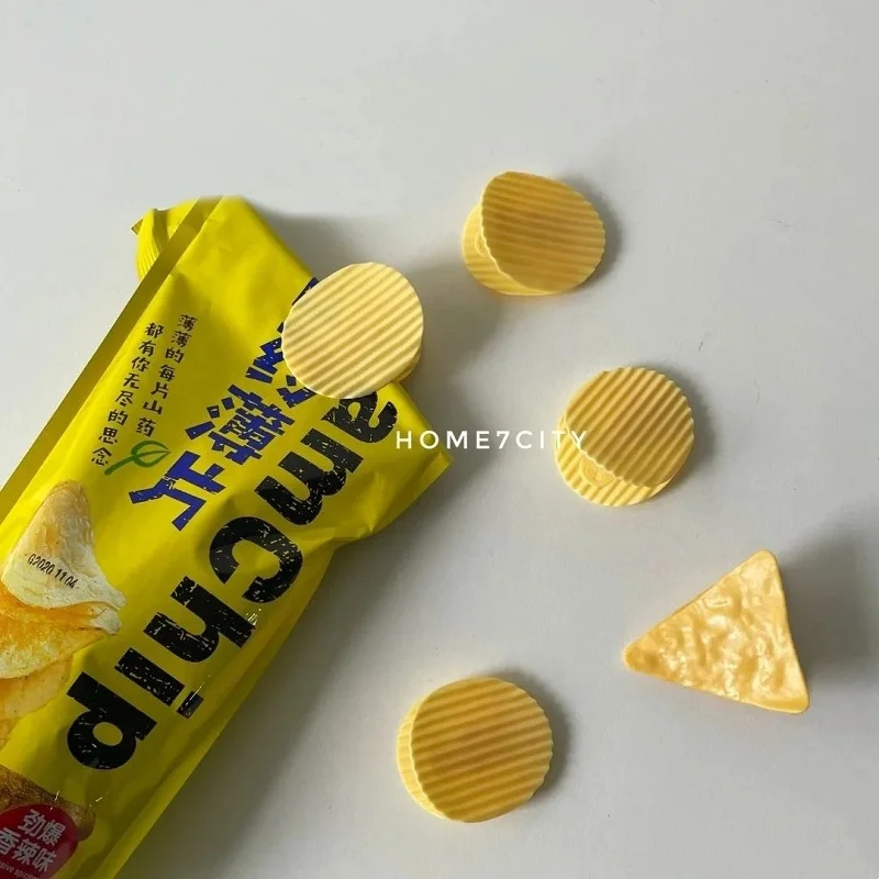 

5PC Cute Yellow Potato Chip Clip Storage Clip Stationery School Supplies Food Storage Bag Clips Kitchen Items Gadgets