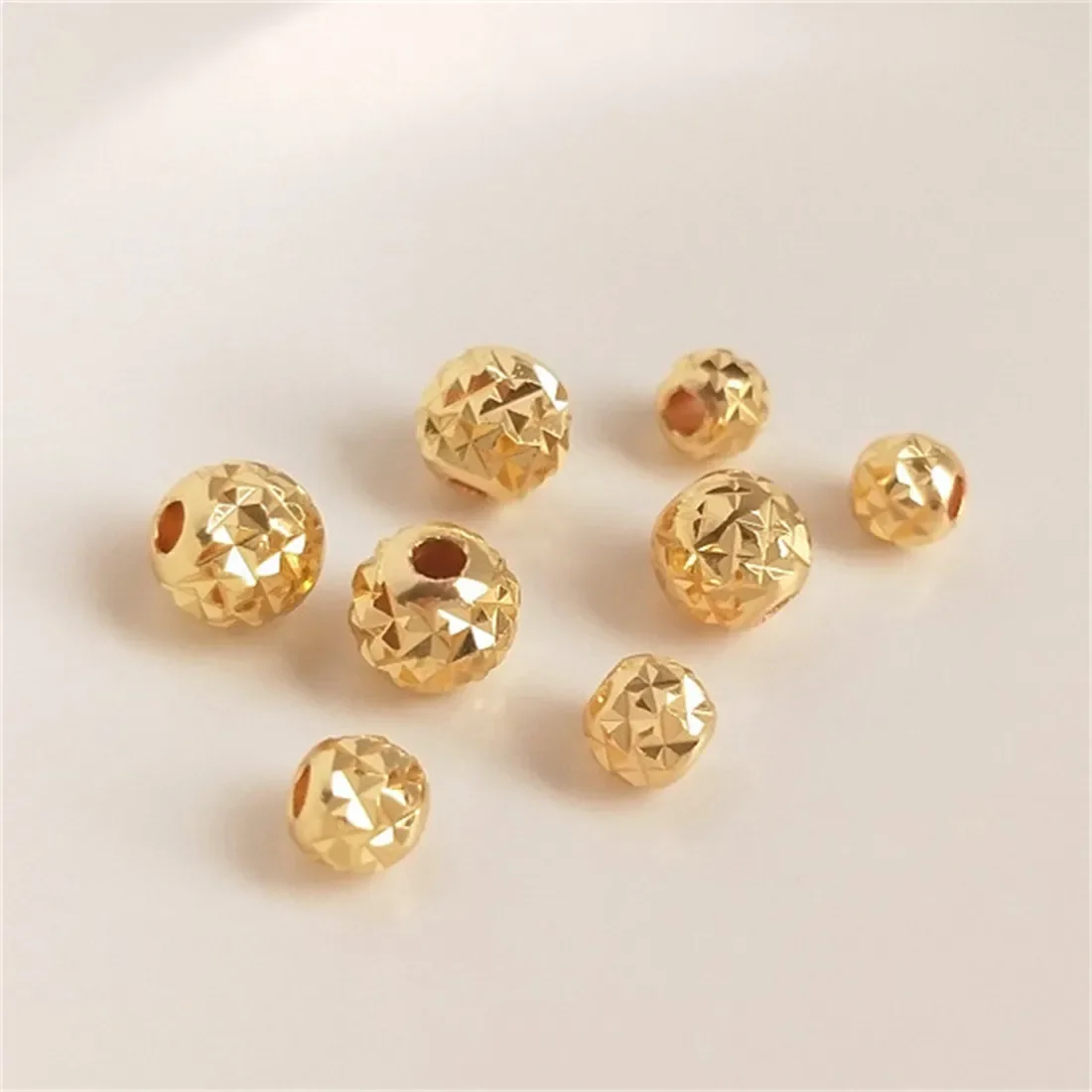 Позолоченные 14 К медные бусины из настоящего ананаса бриллиантовая огранка