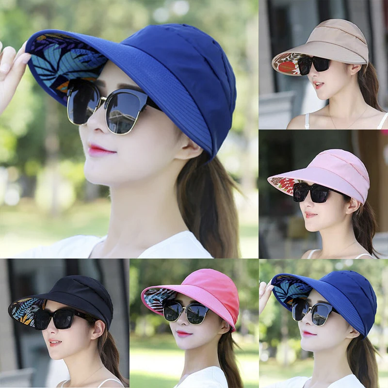 

Women's UV Protection Summer Fashion Wide Brimmed Hat Foldable Hiking Sun Protection Sun Beach Hat Sun Hat