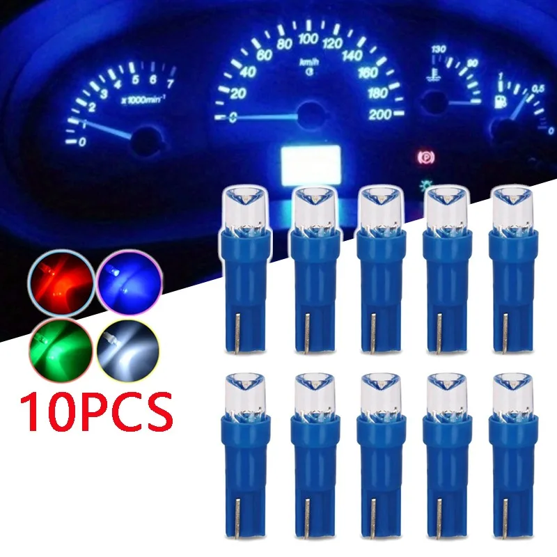 

10 шт./компл. T5 светодиодные фонари для приборной панели автомобиля