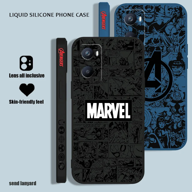 Marvel Мстители для OPPO A53S A52 A33 A32 A31 A16S A12 A11S A9 A5 F21 F11 2020 Pro жидкая левая веревка