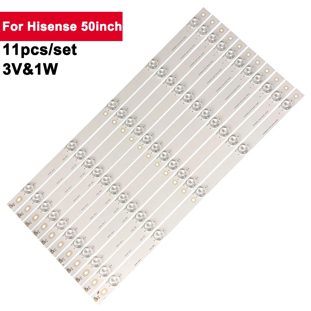 

11 шт., 50 дюймов, 495 мм, светодиодная лента для подсветки Hisense 50WC, 5 светодиодов, RSAG7.820.6660, фонарь LED50K220,LED50EC290N,50H5GB