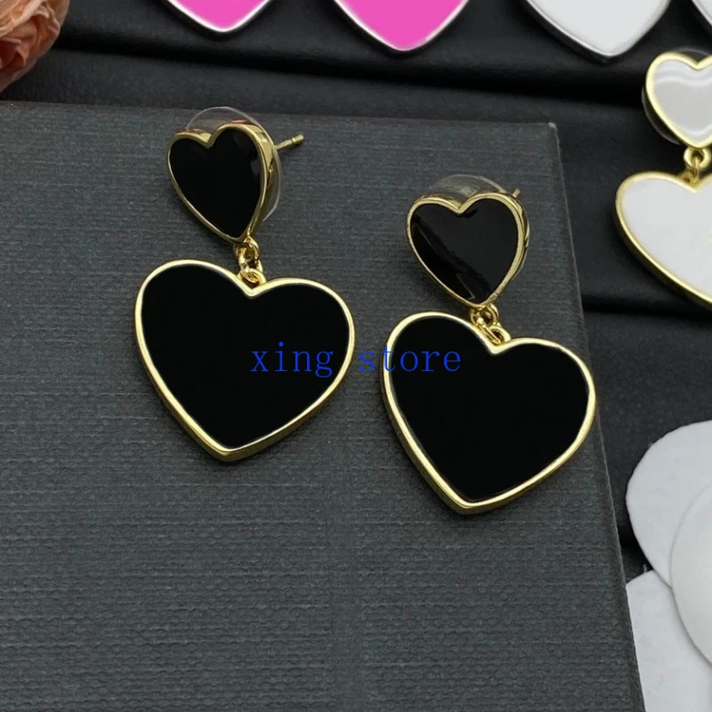 2024 модные новые милые и романтичные женские серьги-подвески в форме сердца