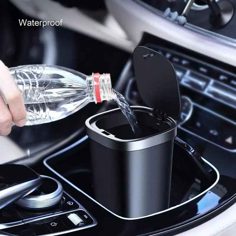 

Cup Holder Trash Can For Car Additional Trash Bags Exclusive Using Small 800ml Garbage Container Cup Holder Trash Can For Car