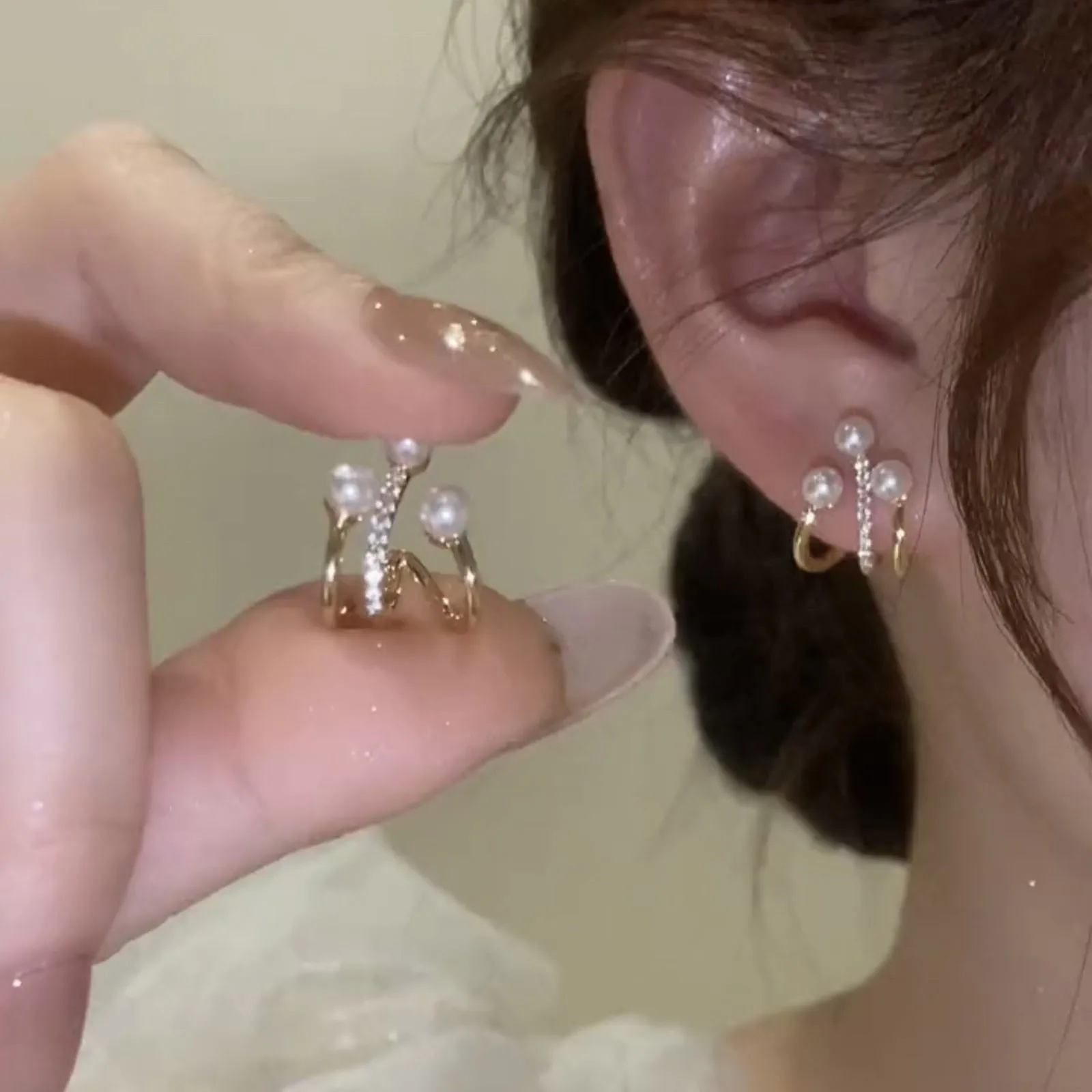 

S925 Silver Needle Stud Earrings Temperament Earrings Style Trendy Light Luxury Fashion Female Retro Exquisite Silver Studs