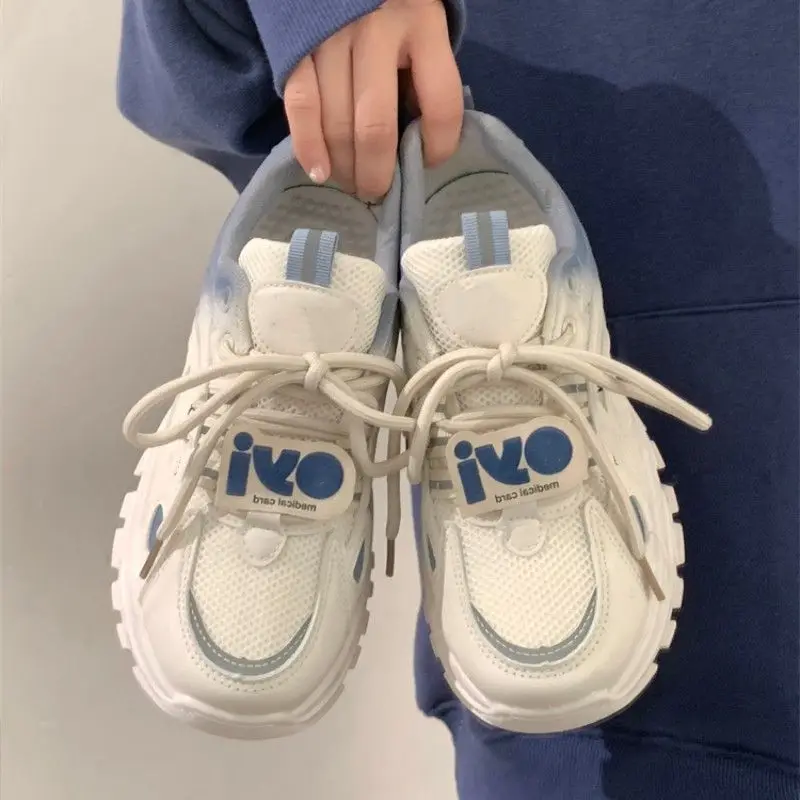 Summer White Women Sneaker Shoes 2023 New Breathable Mesh Ladies Vulcanized Shoes Platform Woman Girls Casual Shoes Footwear