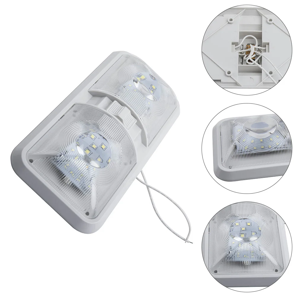 

1Pc 12V Car RV Ceiling Light Boat Yacht Roof Light Practical Light (White) Caravan
