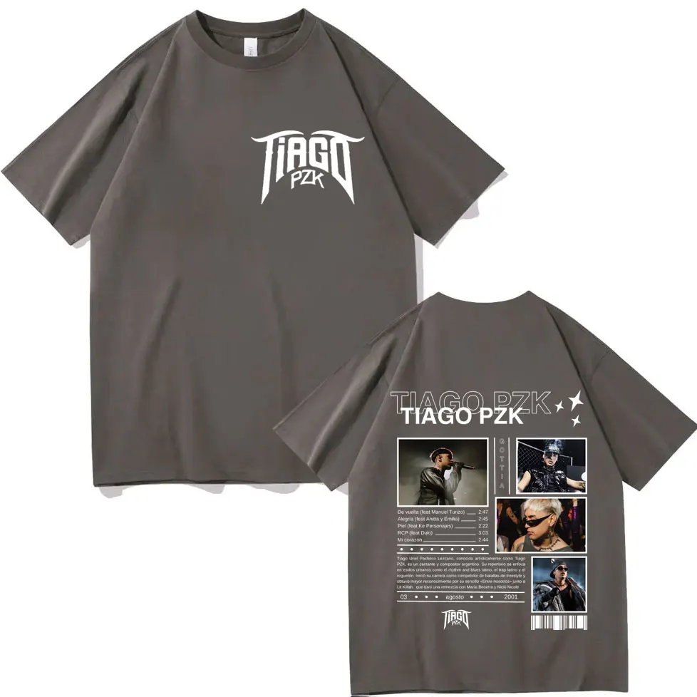 Рэпер Tiago Pzk Графические футболки Мужчины Женщины Винтаж Хип-Хоп Футболка с
