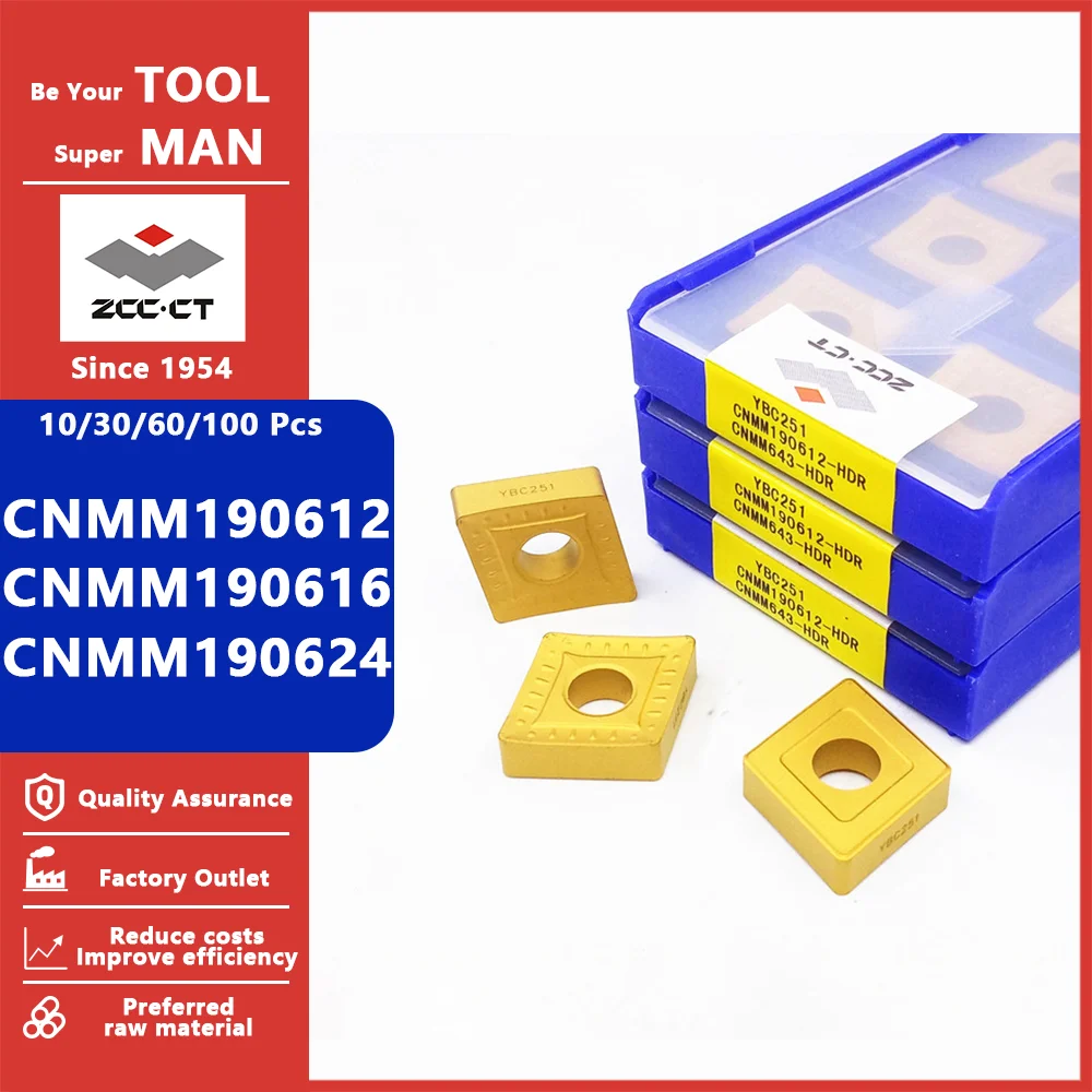 ZCC CT  CNMM190612 CNMM190616 CNMM190624 CNMM 190612 190616 190624 Roughing Carbide Inserts Cutting Tool CNC Lathe Cutter Tools