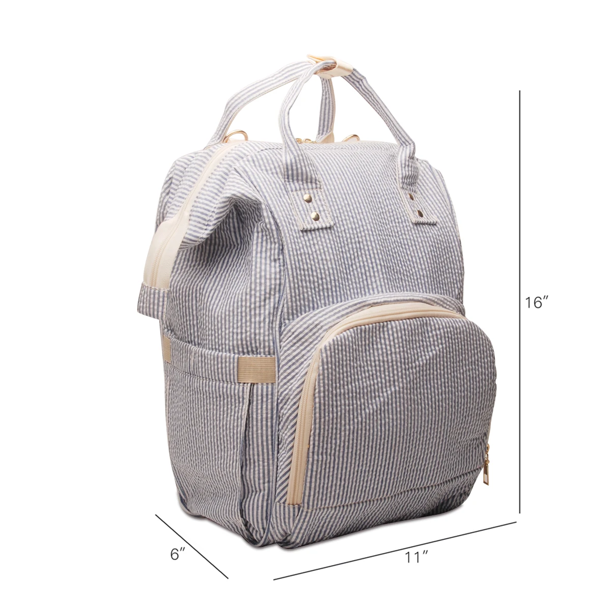 Mom Seersucker Diaper Backpacks Multifunctional NappyTravel Serape Mummy Diaper Bag Large Capacity Backpack For Baby Outdoors