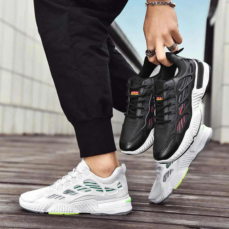 

New Fashion Men Tennis Shoes Lace Up Men Sport Shoes Top Quality Comfortable Male Sneakers Shoes Fast Free Shipping