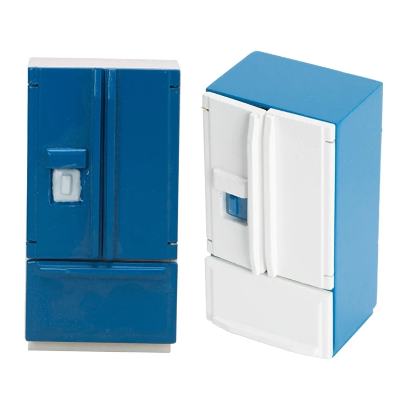 

Mini Double Door Refrigerator Girl's Pretend Play Kids Party Play Pretend Play Best Gift for Indoor/Outdoor Fairy Decor