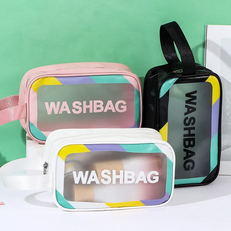 

New Portable Travel Cosmetic Bag Transparent Female Large-capacity Waterproof Wash Bag Makeup Storage Bag