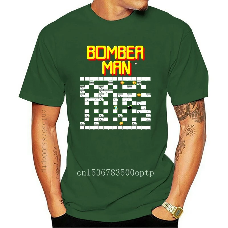 

Мужская одежда Bomberman Stage 1 Nes Game, черная футболка, все размеры s S 3xl, летняя забавная футболка с коротким рукавом, размер соответствует размеру