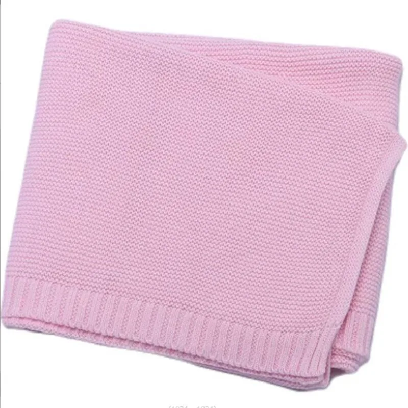

Knitted Baby Blanket Newborn Swaddle Wrap 100% Cotton Super Soft Cozy Baby Receiving Blankets Infant Stroller Crib Bedding Quilt