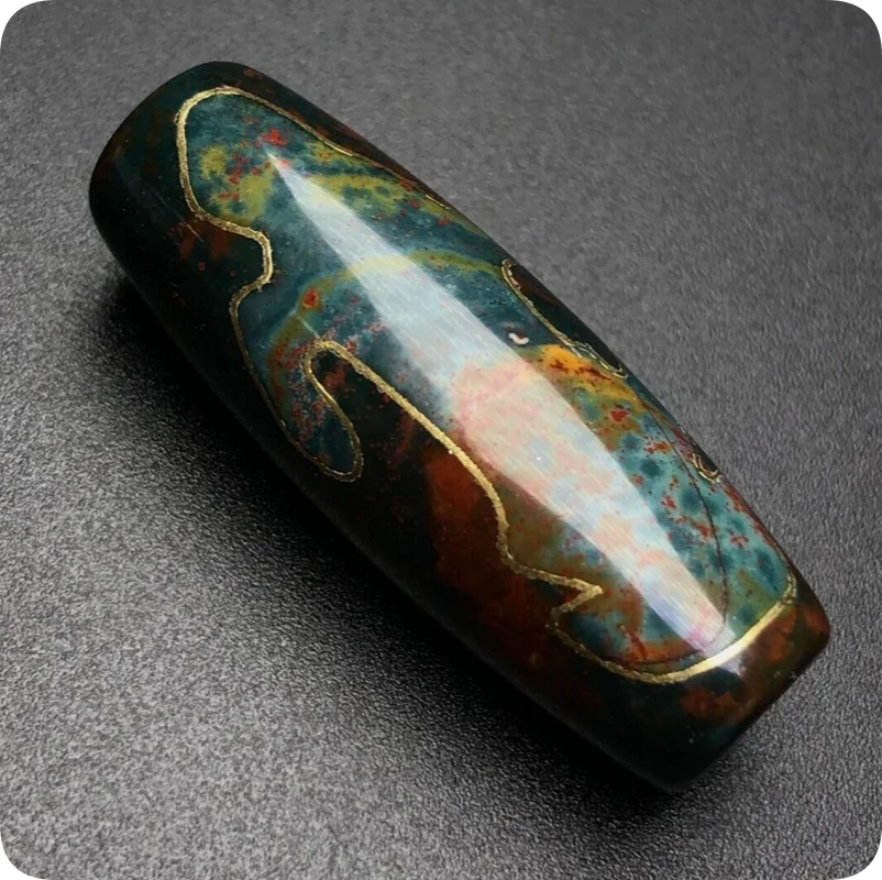 Тибетская киноварь слон мужская филигранная ожерелье из агата Гуаньинь дзи 15*39