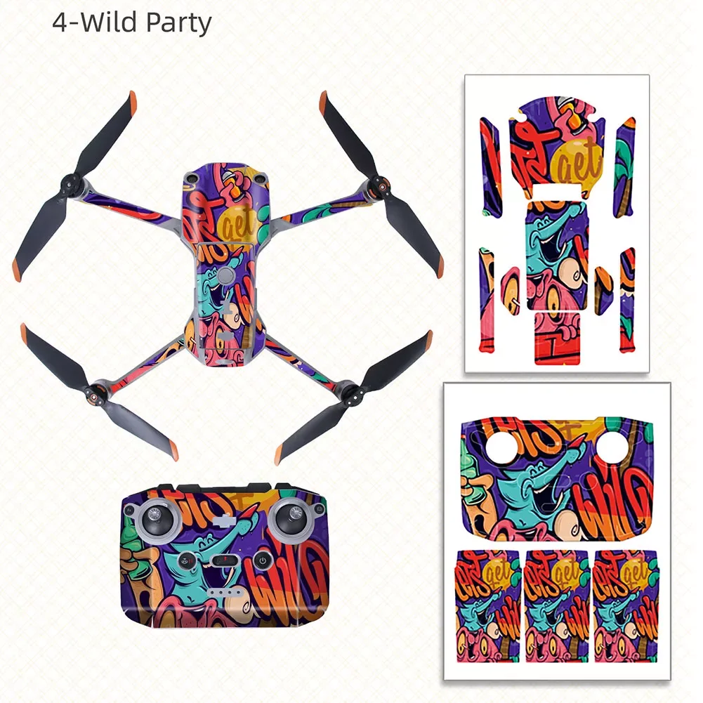 

Body Protective Film Dustproof Skin Drone Accessories Anti Scratch PVC Sticker Set Battery Decal For DJI Mavic Air 2S