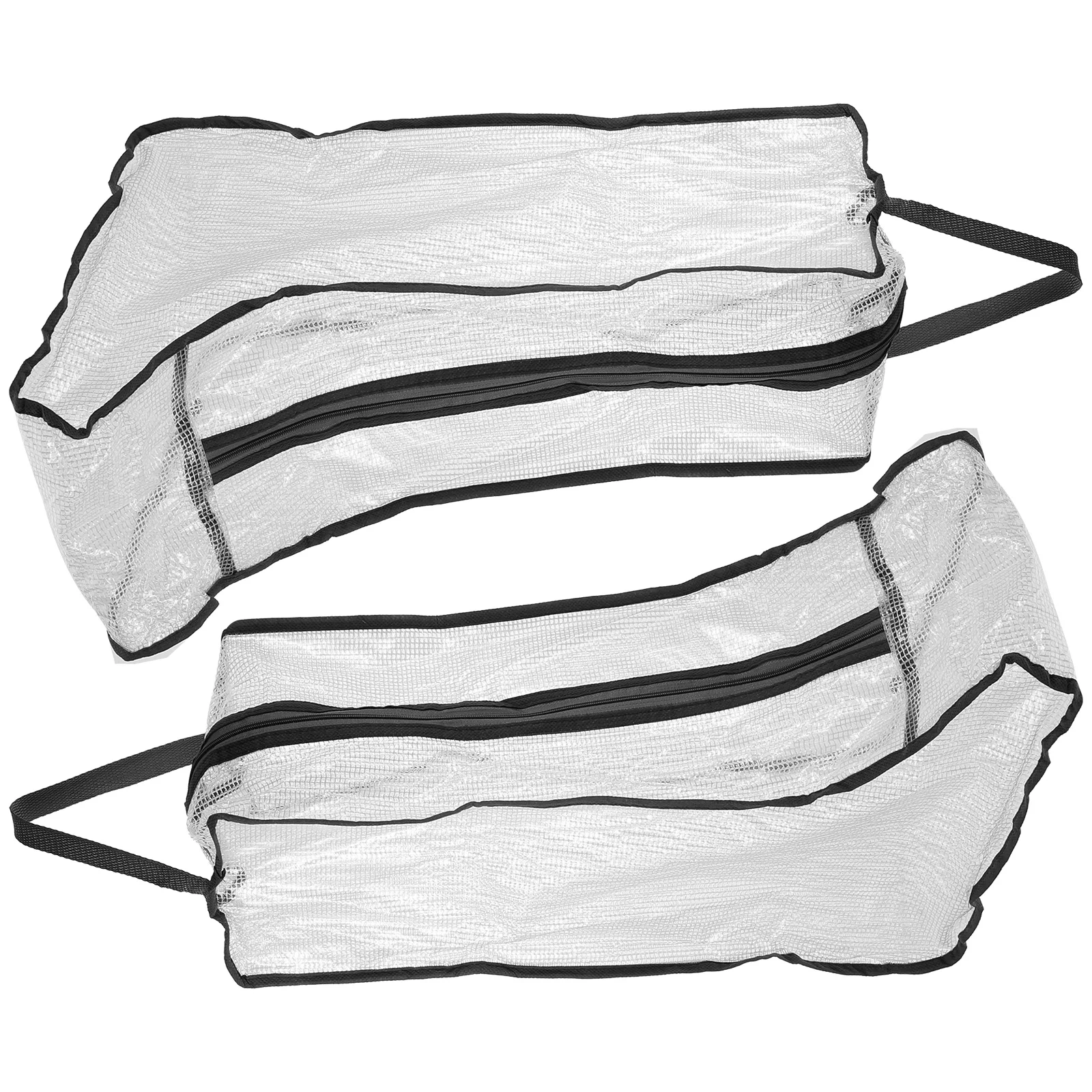 

2 Pcs Clear Storage Tote Zipper Shoe Pouch Zipper Shoe Bag Zipper Boots Pouch Boot Storage Boot Bags Travel Boots Cover