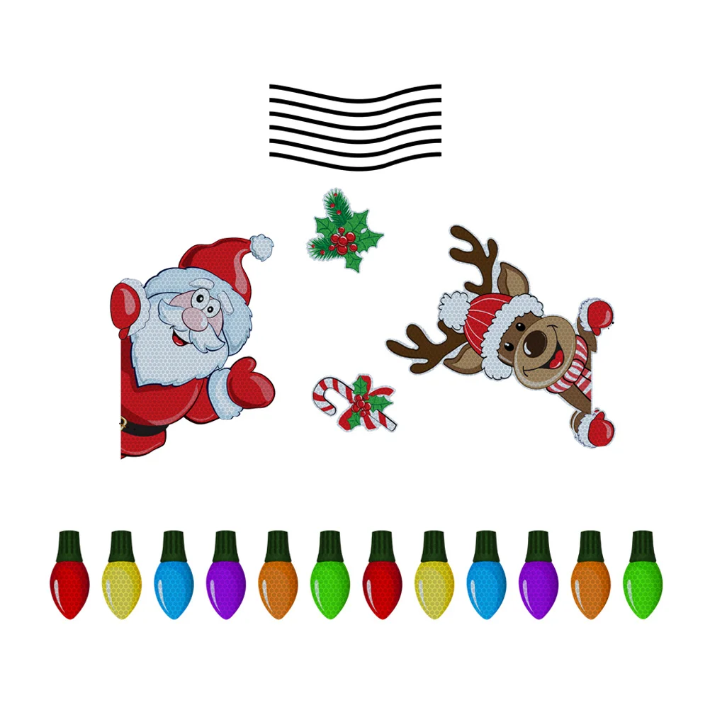 

Fridge Magnet Christmas Car Stickers Trim Kids Refrigerator Magnets Magnetic Reflective
