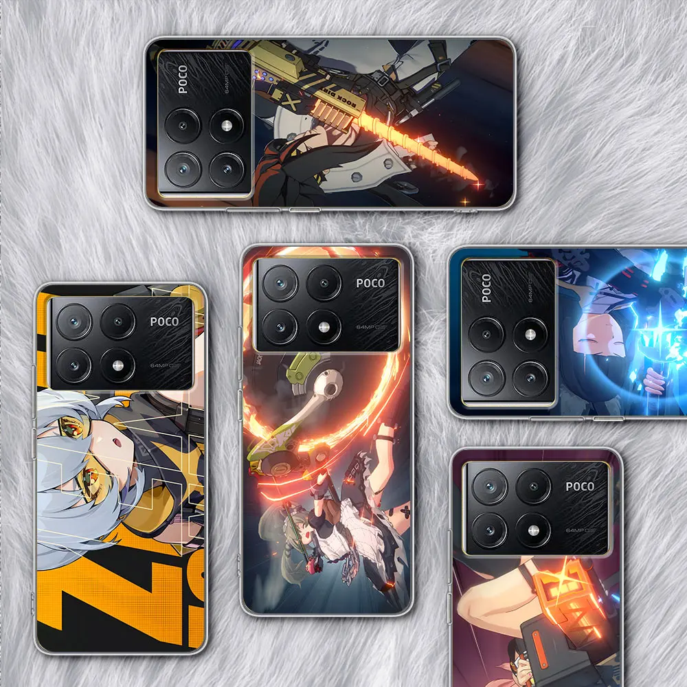 Чехол для телефона с аниме Zenless Zone Zero Xiaomi Poco X6 X5 F4 M5s X3 NFC F1 F5 M5 M3 M4 GT F3 F2 X4 Pro мягкий